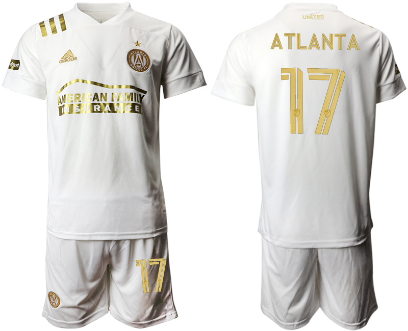Men 2020-2021 club Atlanta Union away #17 white Soccer Jerseys